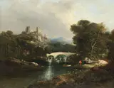 William Henry Crome, The salmon fisherman, oil on canvas
