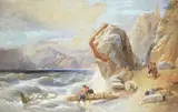 Thomas Charles Leeson Rowbotham, The wreckers, watercolour and bodycolour