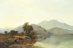 Walter Williams, Derwent water, Cumberland, oil on canvas