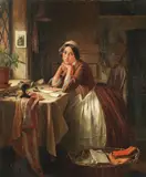 Ra John Callcott Horsley, The seamstress, oil on canvas