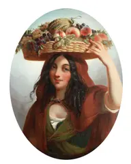 Thomas Jones Barker, The fruit carrier, oil on canvas
