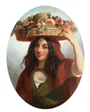 Thomas Jones Barker, The fruit carrier, oil on canvas