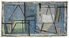 Geer van Velde, Ohne Titel, Um 1950, Öl auf Leinwand, nicht aufgespannt