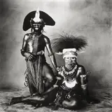 Irving Penn, New Guinea Man and Sitting Woman