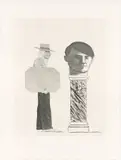 David Hockney, The Student: Homage to Picasso, 1973, Radierung und Aquatinta auf Velin