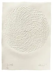 Spirale by Günther Uecker, 2009, Prägedruck auf festem Velin, sold Jun 2017