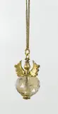 Emil Lettré, Brusthänger mit Rauchquarz und Kette, Um 1914, 800/- Gelbgold (19,2 kt), gegossen, ziseliert; Rauchquarz, facettiert. Ø 3,3 cm / 76 cm (1 ¼ in. / 29 ⅞ in.)