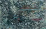 Hann Trier, Die Reise I, 1958, Öl auf Leinwand