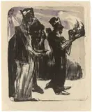 Emil Nolde, Die heiligen drei Könige, 1913, Farblithografie auf Japan, auf Japan aufgezogen