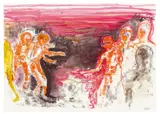 Daniel Richter, Ohne Titel, 2007, Öl über Bleistift auf Papier