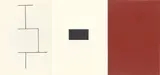 Blinky Palermo, Mappe zur Wandmalerei Hamburger Kunstverein, 1973, 1 Serigrafie und 2 Lithografien, jeweils auf Bütten