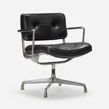 Intermediate desk chair, model ES102 by Charles and Ray Eames, 1968, leather, cast aluminum, enameled steel, sold Nov 2023
