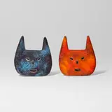Diavolo, set of two by Gio Ponti and Paolo De Poli, c. 1950, enameled copper, sold Nov 2023