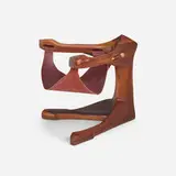 Federico Armijo, Chair, c. 1975, leather, walnut