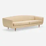 Sofa by Karpen of California, c. 1960, upholstery, walnut, sold Nov 2023