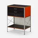 ESU 270-C by Charles and Ray Eames, 1950, birch plywood, zinc-plated steel, lacquered masonite, laminate, rubber, sold Nov 2023