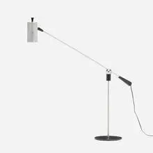 Heifetz, Floor lamp, c. 1955, aluminum, steel, lacquered wood, enameled steel