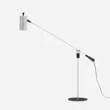 Heifetz, Floor lamp, c. 1955, aluminum, steel, lacquered wood, enameled steel