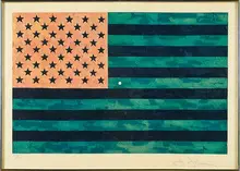 Flag (Moratorium) by Jasper Johns, sold Nov 2017