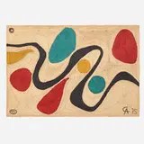 Alexander Calder, Turquoise tapestry, 1975, hand-woven maguey fiber