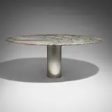 Ron Krueck and Mark Sexton, Dining table from the Brick and Glass House, Chicago, 1996, granite, stainless steel, painted wood