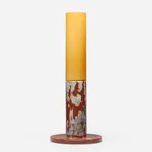 Ettore Sottsass, Rosso Francia 3 from the Esercizi series, 1998, glass, marble