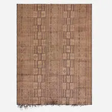 Moroccan, Tuareg carpet, c. 1960, hand-knotted reed and leather