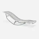 Walter Lamb, Waikiki rocking lounge, model 4720, c. 1952, bronze, nylon cord