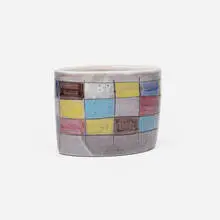Ettore Sottsass, Vase, c. 1955, glazed earthenware