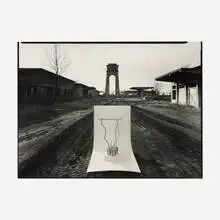 Ettore Sottsass, La Strutture Tremano, gelatin silver print mounted to board