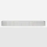 Ron Krueck and Mark Sexton, Monumental custom cabinet for the Stone Residence, Chicago, 1986, quartz, lacquered wood, stainless steel