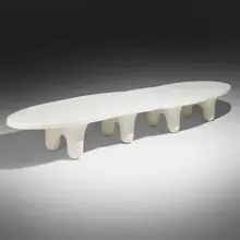 Wendell Castle, The White Edition Big Table from the Molar series, 1971 / 2006, gel-coated fiberglass, steel