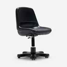 Angelo Mangiarotti, Rare desk chair, 1979, leather, enameled aluminum
