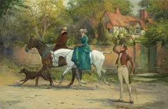 George Wright, The morning ride, oil on canvas