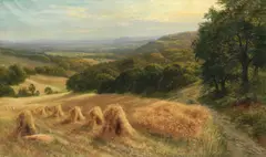 Daniel Sherrin, Harvest time, oil on canvas