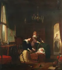 Andrew Sheerboom, Mother's darling, oil on canvas