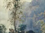 William Heaton Cooper, Still evening on Lake Windermere, watercolour