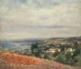Ra William Mark Fisher, A view across the bay, oil on canvas