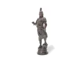 Alfred Bayre, patinated bronze figure of 'Tartare Mandchou', patinated bronze