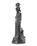 Charlotte Monginot, patinated bronze model of a seated pixie, patinated bronze