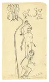 Badende an der Elbe by Ernst Ludwig Kirchner, 1910, Bleistift auf Papier, sold Dec 2017