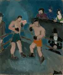 Helmut Kolle, Boxeurs, Um 1929, Öl auf Leinwand