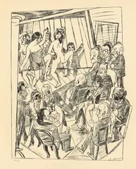 Nackttanz by Max Beckmann, 1922, Lithografie auf Velin, sold Jun 2018