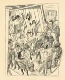 Max Beckmann, Nackttanz, 1922, Lithografie auf Velin