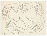 Les Mains liées, II by Pablo Picasso, 1952, Lithografie auf Arches-Velin, sold Jun 2018