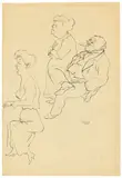 Stille Nacht, heilige Nacht by George Grosz, Um 1922, Tuschfeder auf chamoisfarbenem festem Velin, sold Oct 2018