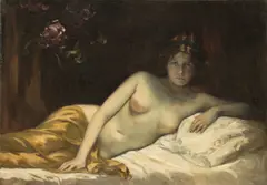 Liegender weiblicher Akt by Otto Theodore Gustav Lingner, 1919, Öl auf Leinwand, sold Oct 2018