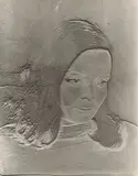 Erwin Blumenfeld, Solarized Portrait, New York, Um 1949, Vintage. Silbergelatineabzug. Solarisation