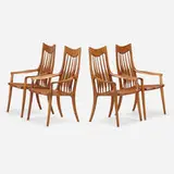 Sam Maloof, Spindle chairs, set of four