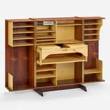 Mummenthaler and Meier, Magic Box desk, c. 1955, teak, steel, brass